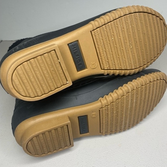 Tommy Hilfiger RAINAH Black Synthetic/Faux Fur Line Lace Up Ankle Boots Size 10M - Picture 7 of 10